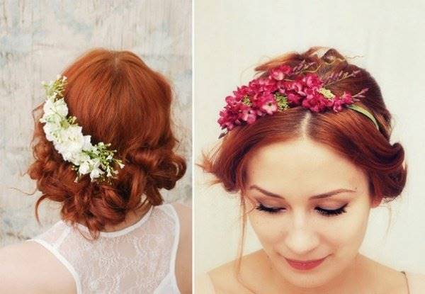 Свадебные прически с цветами Свадебные прически с цветами