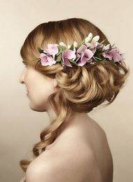 свадебные прически с цветами фото свадебные прически с цветами фото